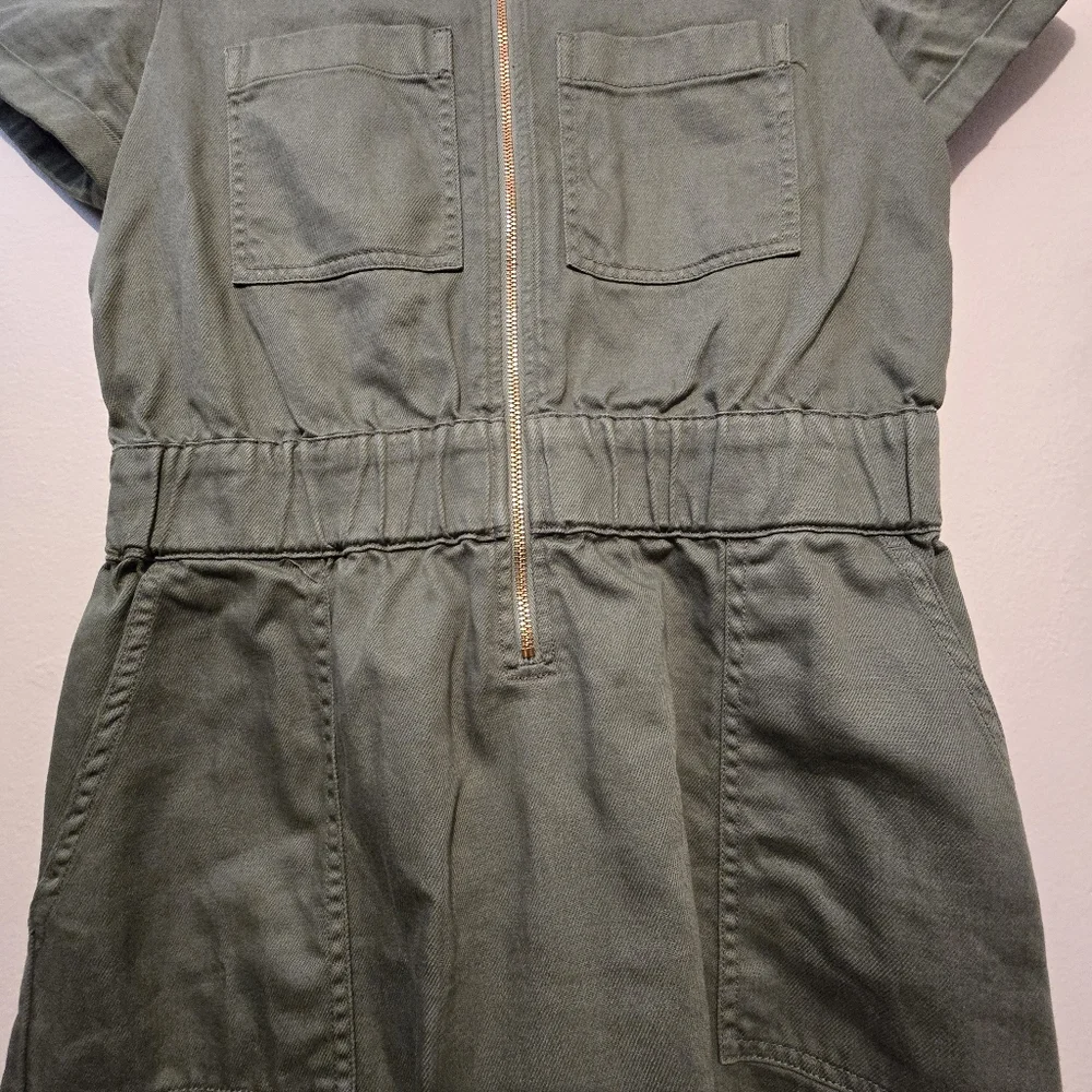 J. Crew Green Polo Collar Short Sleeve Dress‎